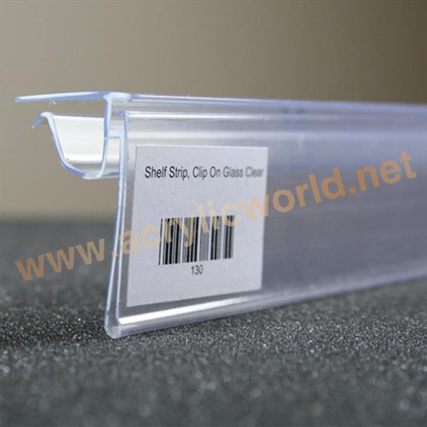 plastic display price card holder for shelf